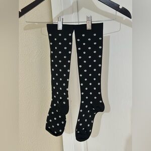 NWOT Black and White Polka Dot Socks Never Worn